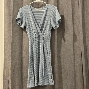 Blue and white dress